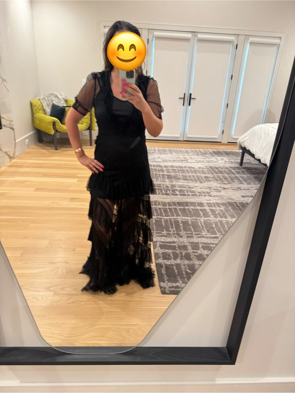 Etro Black Sheer Ruffled Tiered Maxi Dress - Picture 2 of 9